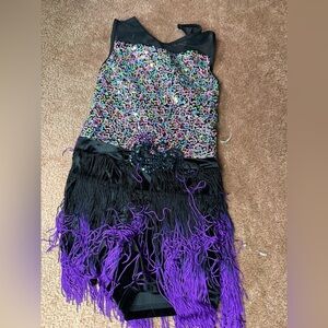 Weissman Black and Purple Dance Costume